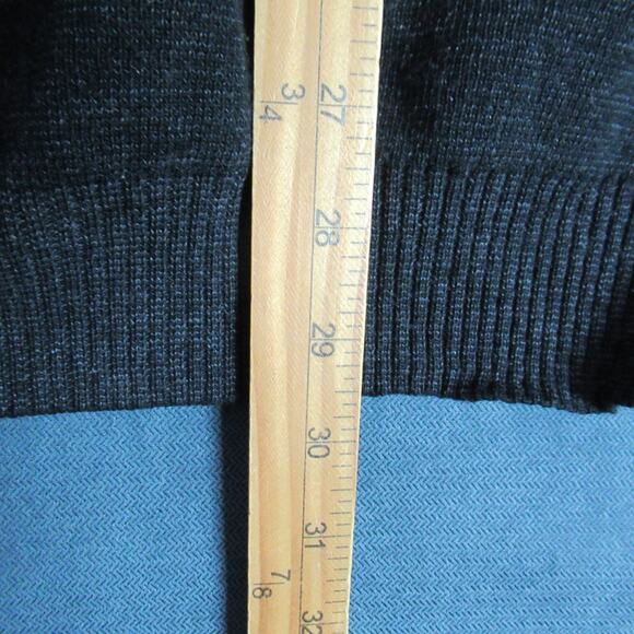 Vintage Pronto-Uomo Sweater Mens XL Gray Striped Knit Cosby 90s Grandpa USA Made - Picture 4 of 7